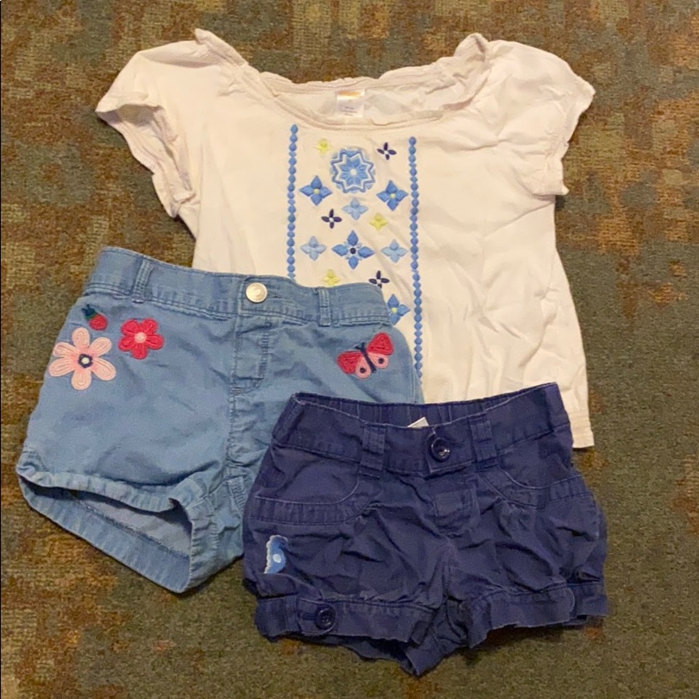 Two shorts and a shirts